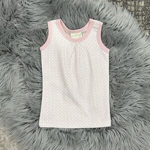 Sapling Girls 100% Organic Cotton Dusty Pink Tank Size 3-6 Months